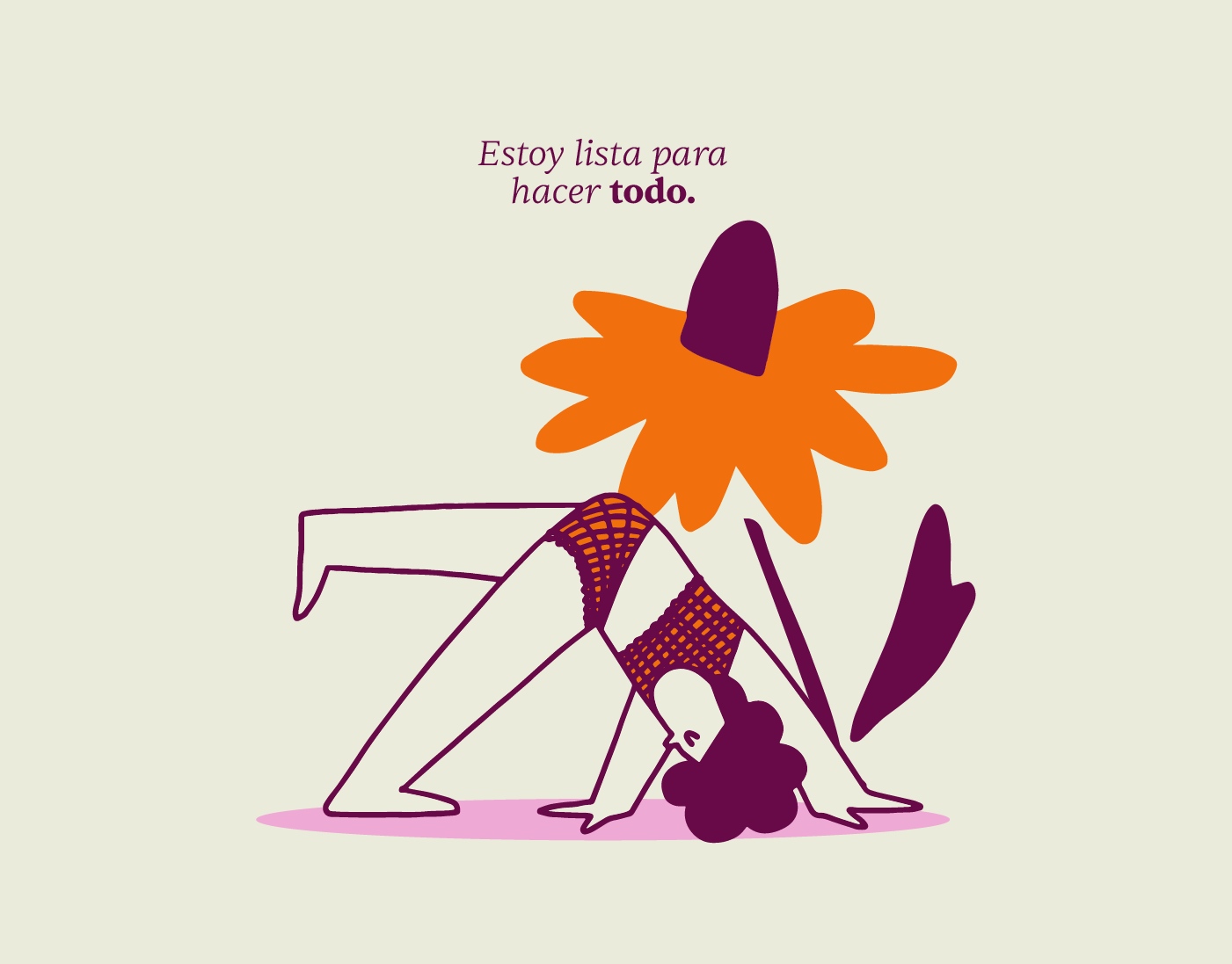 Florbella Illustration - Woman doing yoga