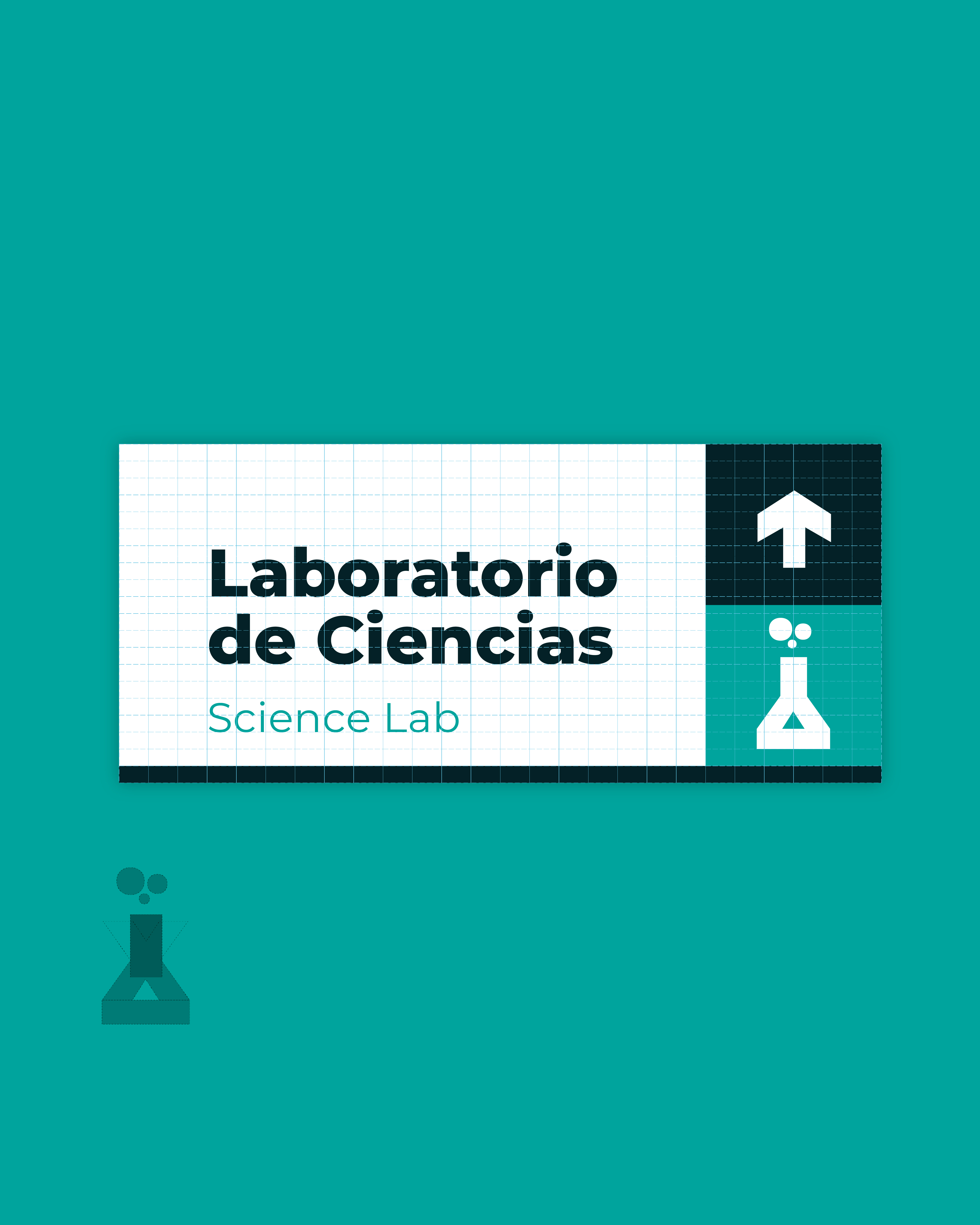 Cartel señalético - Laboratorio de Ciencias / Science Lab